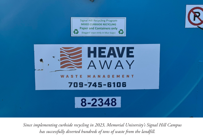 Recycling options at Signal Hill Campus